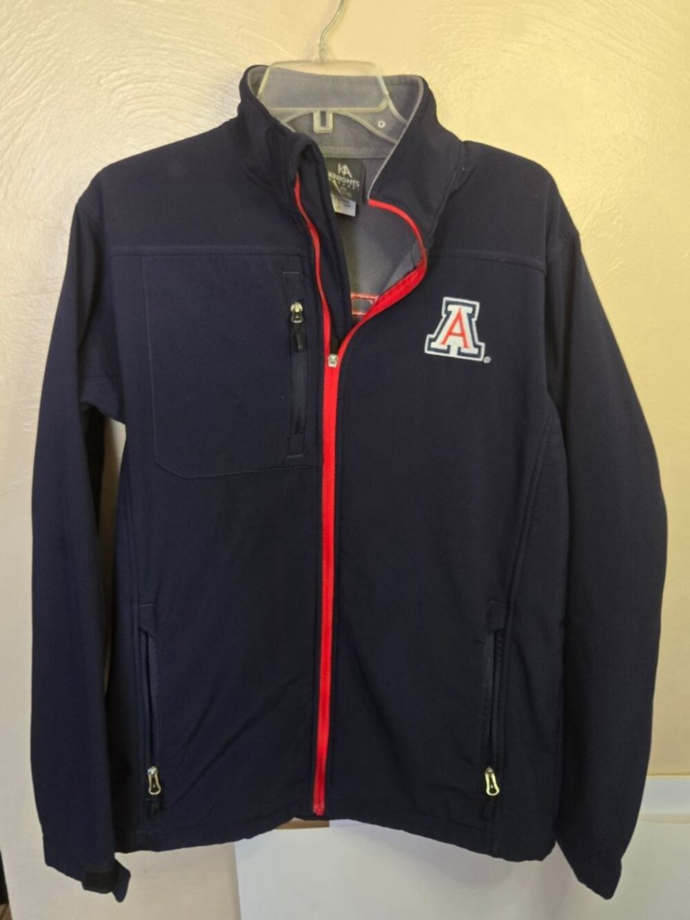 Men's University Of Arizona Lined Nylon Double Sided Logoed Full-Zip Jacket